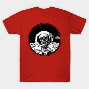 Skeleton Astronaut ∆∆∆ Outer Space Horror Artwork T-Shirt